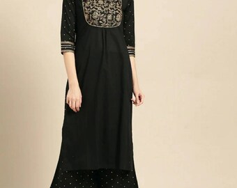 black and gold indian gown