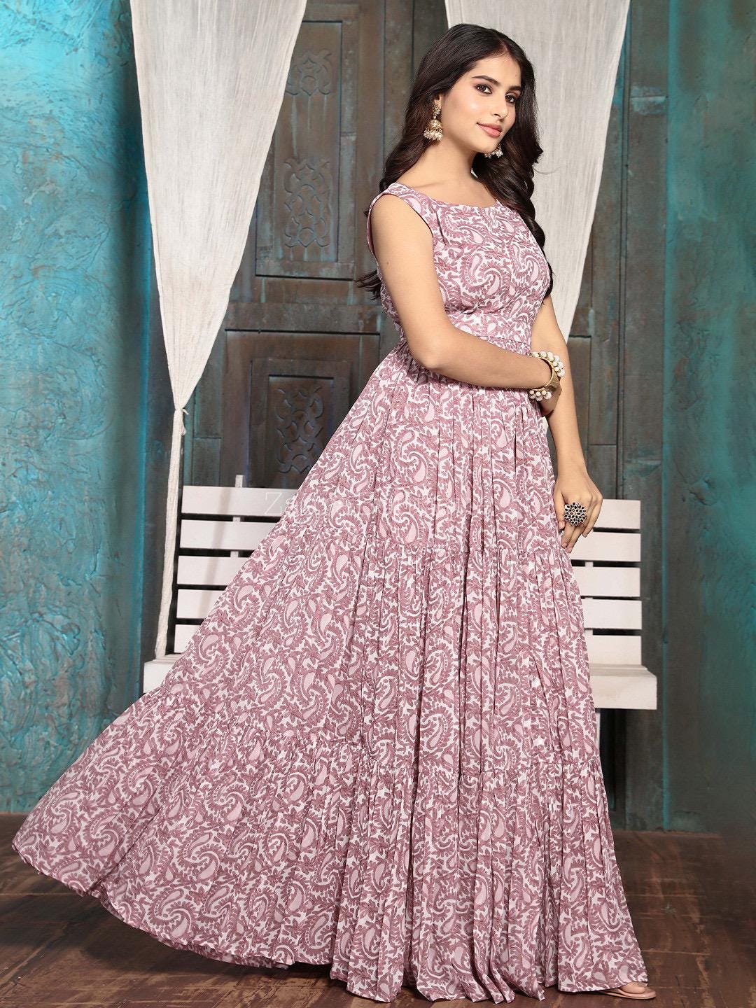 party maxi dresses india Beautiful Indian Maxi Dress | Sleeveless Printed Long Dress | Ethnic Festival Wear | Boho Summer Gown | Anarkali Dress | Flared Gown
