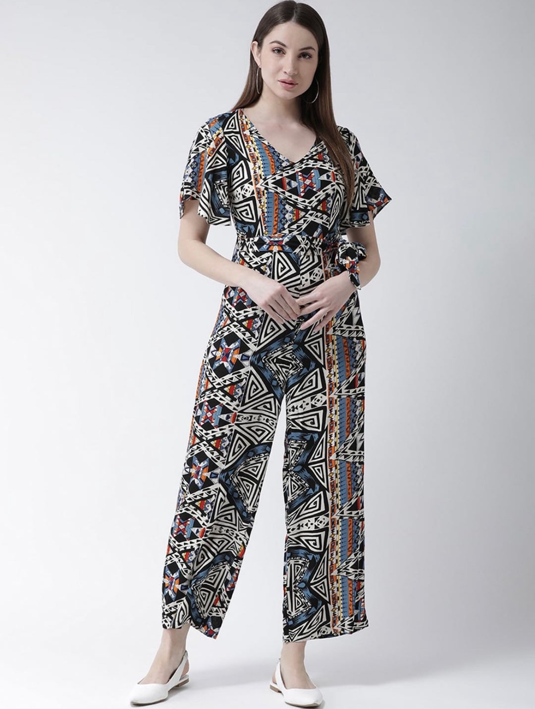 Multicoloured Jumpsuit for Women, Boho Romper With Pockets, Loose ...