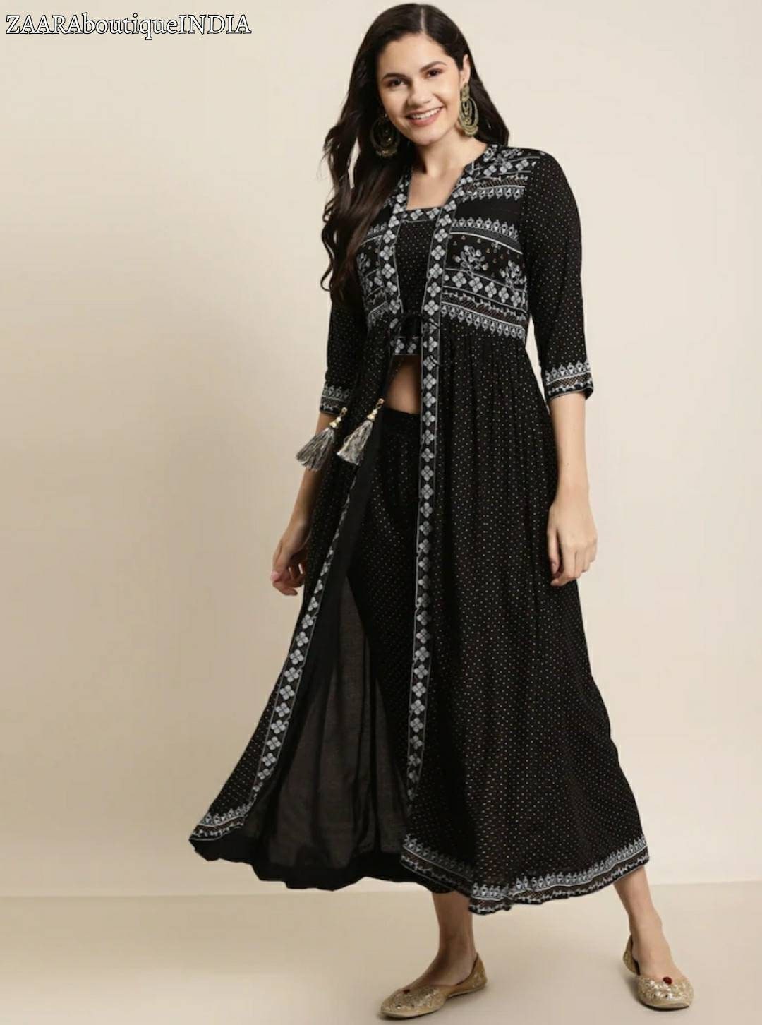 Anarkali kurti with jacket best sale