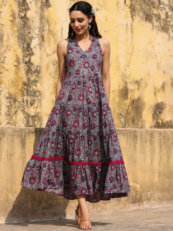 Maxi Dress For Women | Women Party Dress | Indian Maxi Dress | Indian Boho Dress | Boho Dress | Anniversary Gift | Ethnic Dress