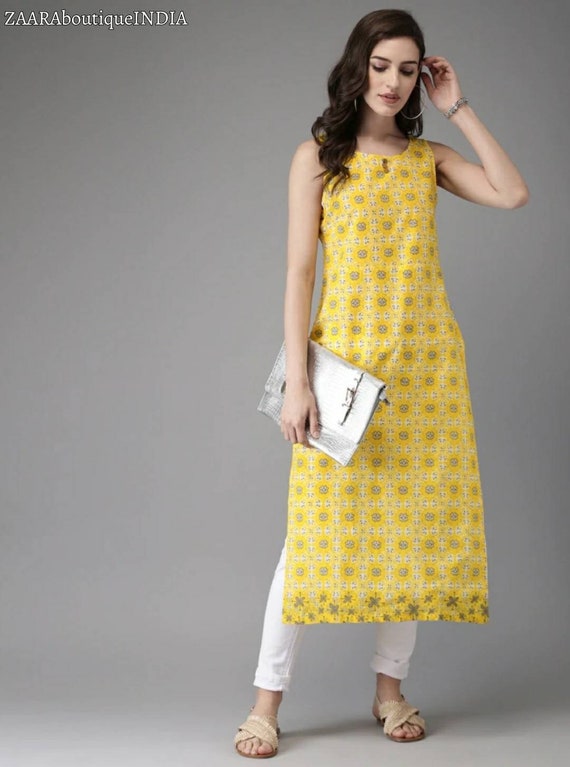 Yellow Kurti With Skirt | Trendy dresses summer, Stylish dresses, Designer  dresses indian