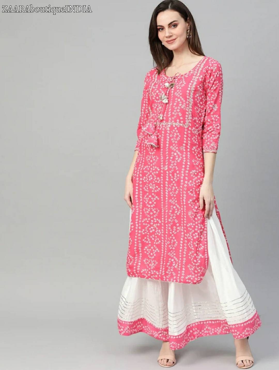 Top more than 194 white and pink kurti best