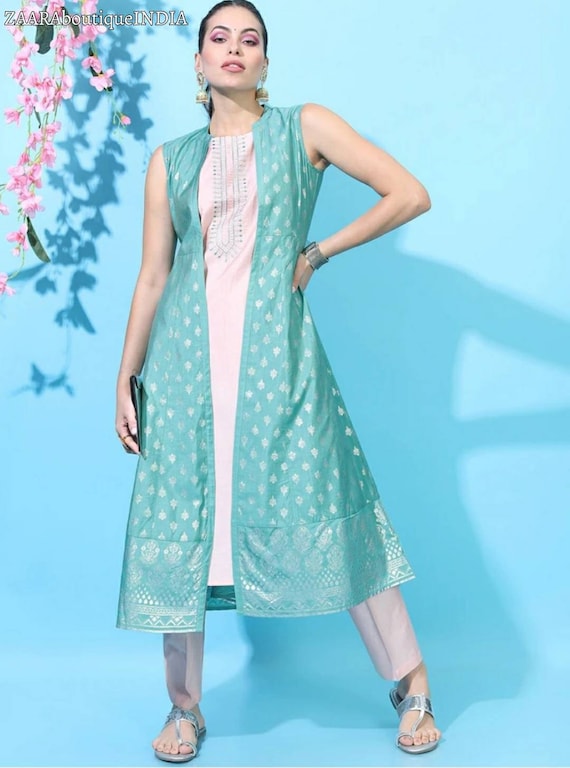 A line kurti with hotsell jacket