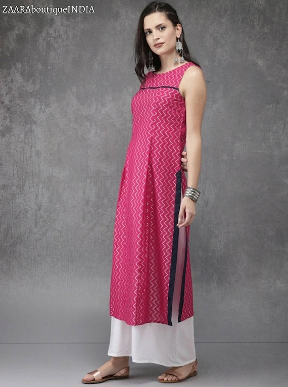 Pin by Naari on sleeveless kurtis | Party wear indian dresses, Trendy dress  outfits, Long kurti designs