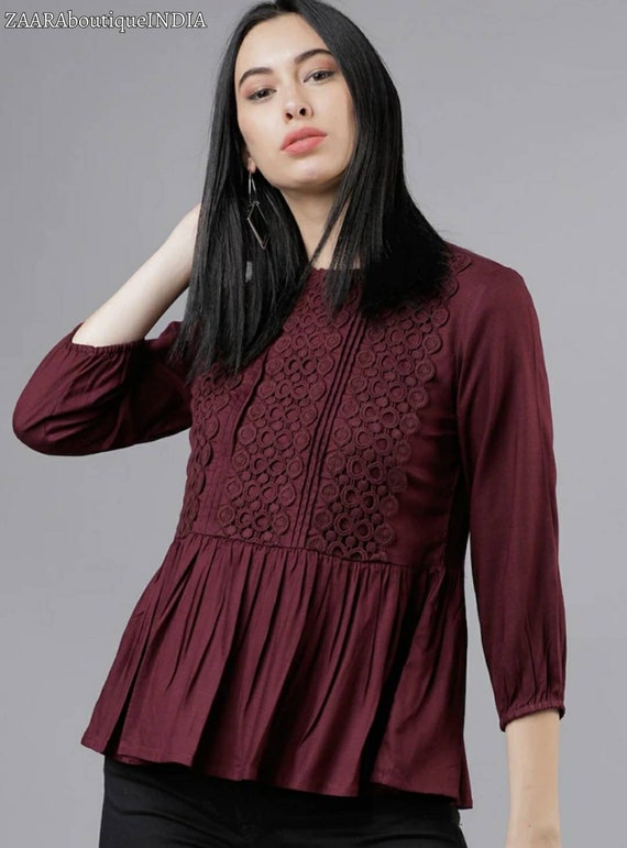 Peplum sleeves shop kurti