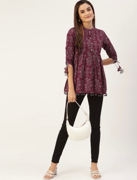 Short Tops & Shirts | Short kurti designs, Women shirt top, Short tops