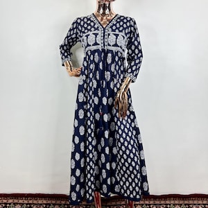 a-line maxi ethnic dress with jacket reviews A-line Maxi Ethnic Dress With Jacket XL-42 main image 0
