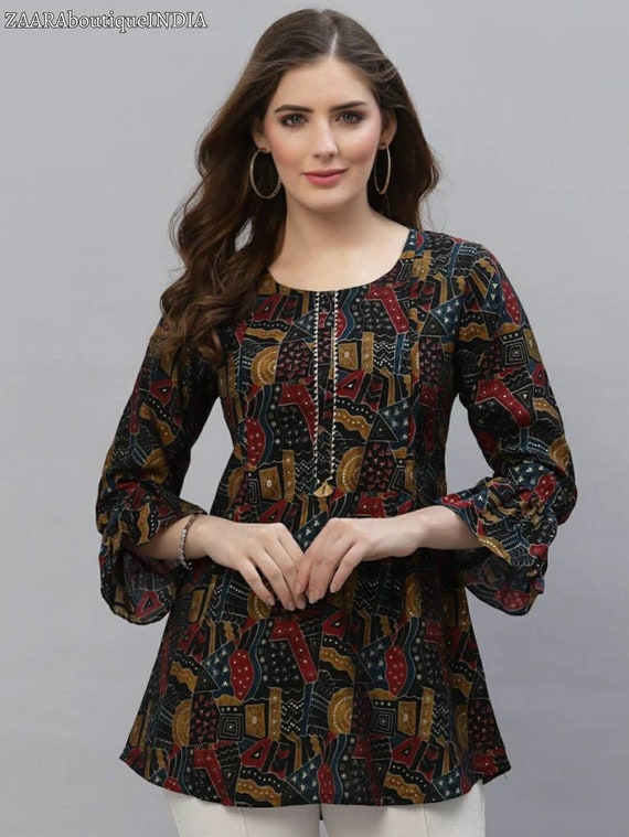 Red Flared Printed Rayon Long Kurti ARADHNA3011 Cilorycom #85 Red Flared Printed Rayon Long Kurti ARADHNA3011 Cilorycom