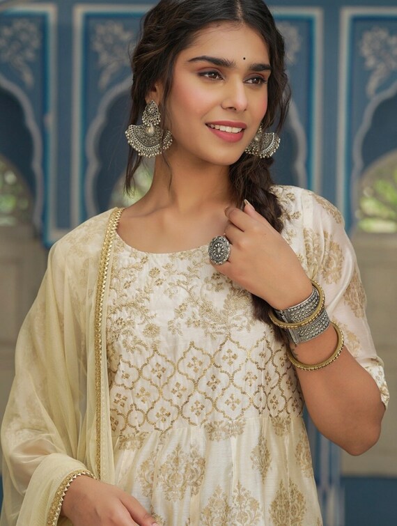 Beige anarkali kurta clearance