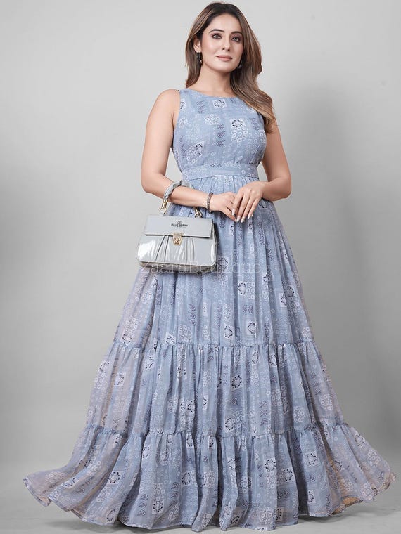 Grey Maxi dress For Women | Womens Dresses | Indian Boho Dress | Women  Party Dress | Indian Ethnic Dress | Plus Size Dress 3XL