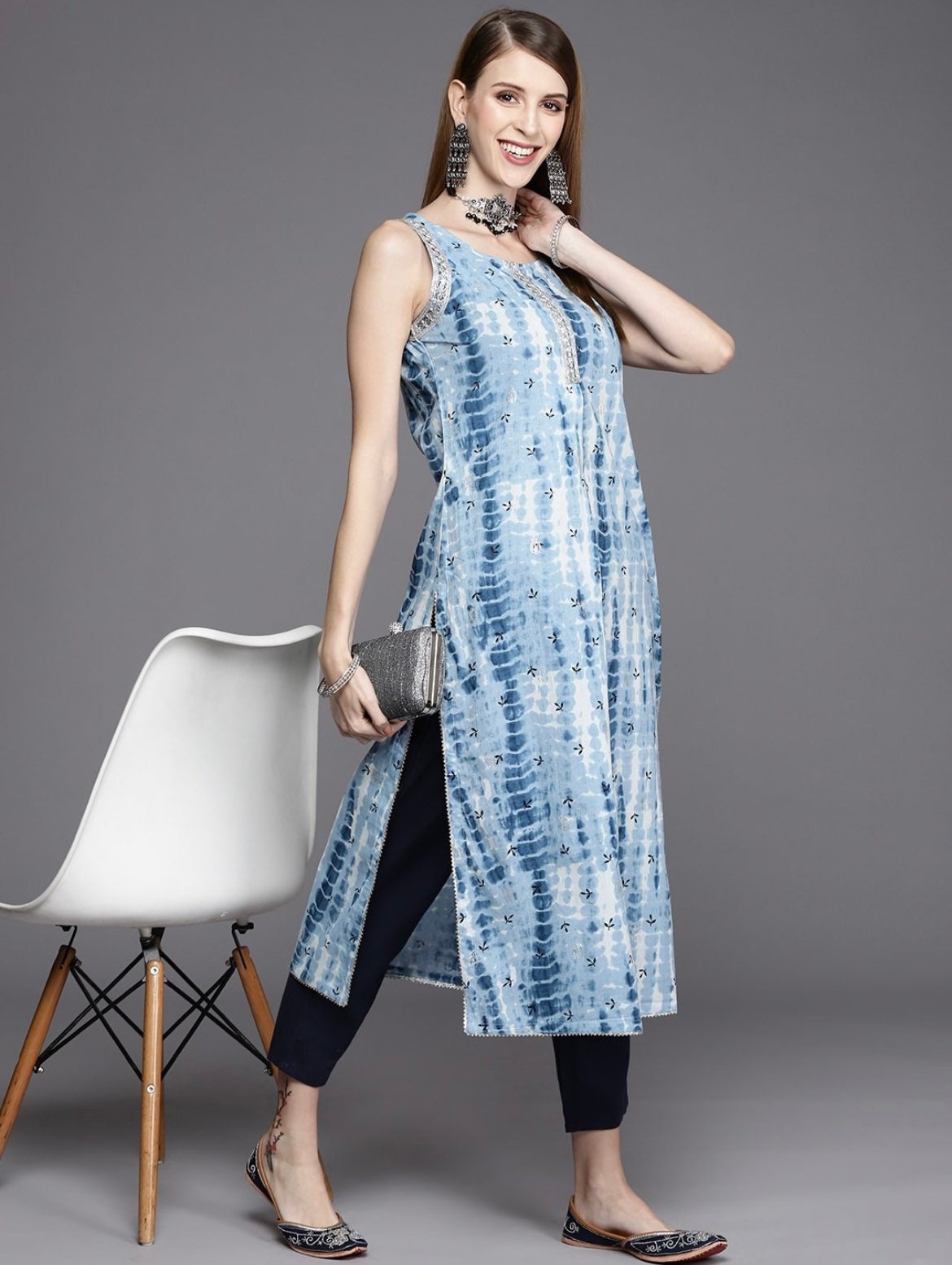 Long kurti sleeveless cheap