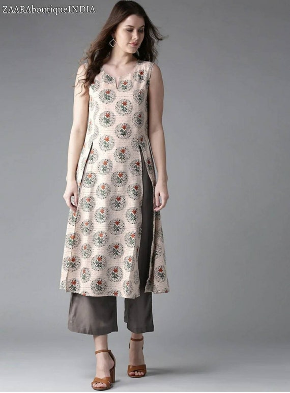 DARIKA Sleeveless Kurti for Women Cotton for Plus Size & Small Size Blue  Color (S). : Amazon.in: Fashion