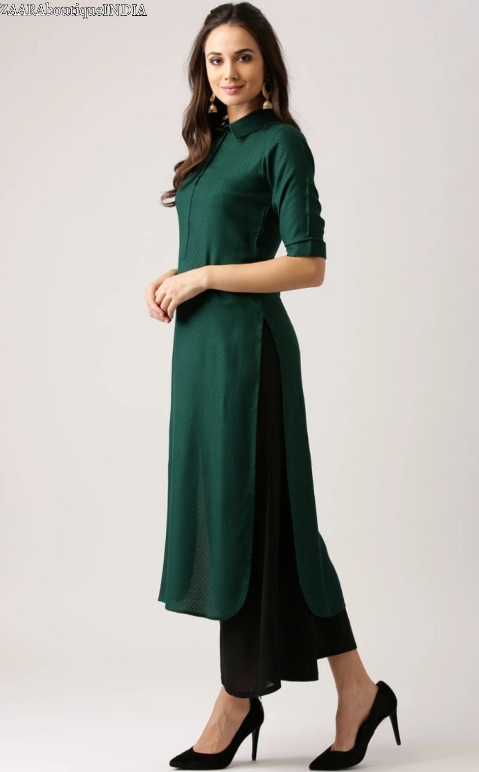 Hand Woven Pathani kurta for Women, Kurti Kurta For Summer Collection, Kurti For Office, Kurti Women, Gift For Her, Ethnic Dress