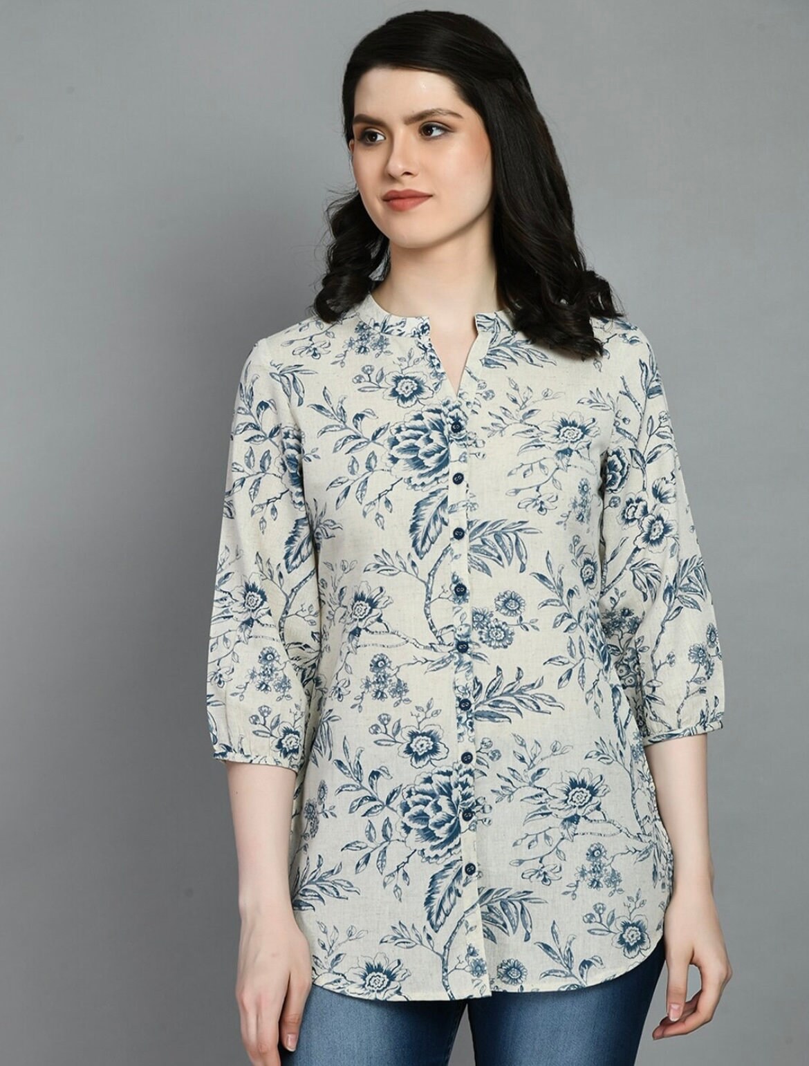 100% Pure Cotton Kurti For Women - Tunics For Women - Indian Ethnic Tops - Boho Hippie Tops Tees T-shirt - Summer Tops Women - Short Kurta