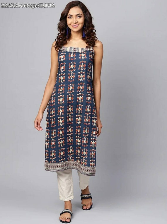 Kurta Women Cotton Kurti for Women Hand Printed Kurti Etsy