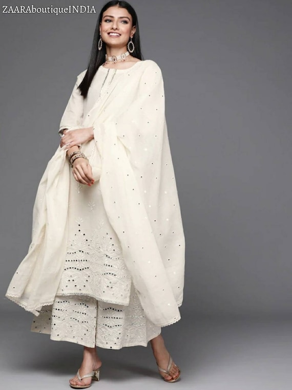 Designer Classy Festive Kurta Pajama Traditional Women Wear Stylish Salwar  Suit | eBay