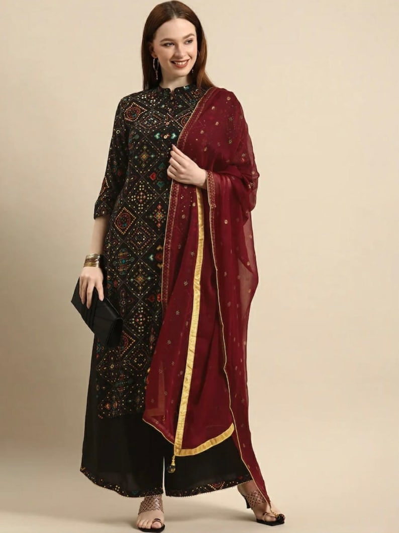 Bandhani Print Kurta Set