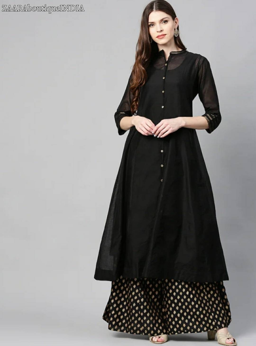 Women Black Kurta Etsy Canada