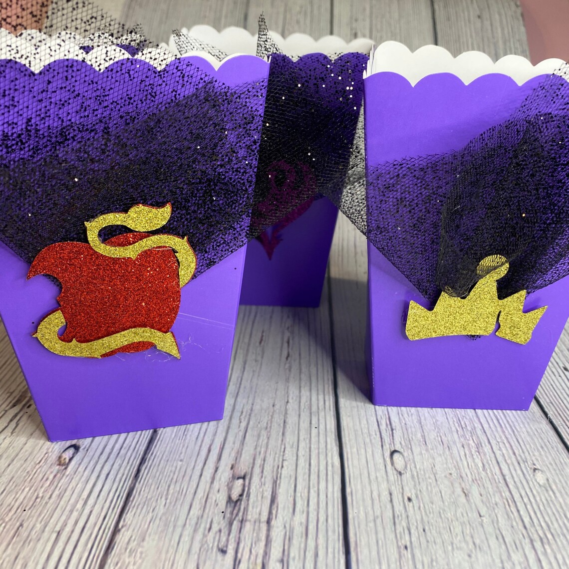 Descendants Popcorn Boxes Custom Popcorn Box Descendants Etsy Canada