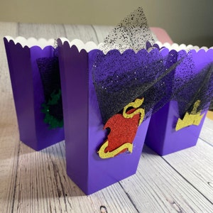 Personalized Enchanted Popcorn Box for Descendants Party Decor, Descendants Popcorn Boxes, Custom popcorn box, Descendants decor