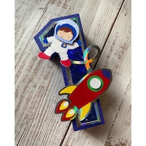 Carta 3D personalizada del espacio exterior, letras 3D, cumpleaños en el espacio exterior, cumpleaños del astronauta, letras 3D de blast off, decoración de la fiesta de la nave espacial