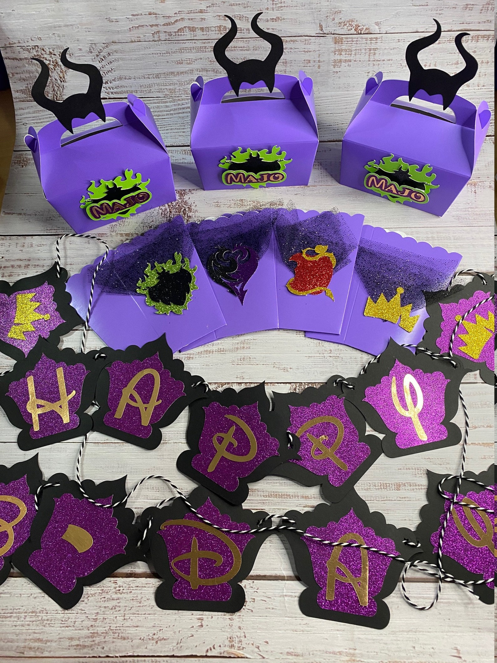 Descendants Popcorn Boxes Custom Popcorn Box Descendants Etsy
