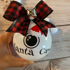 Personalized Kids Christmas Santa Elf Camera Ornament Decor, Santa Cam, Elf Cam, Santa Cam Ornament, Personalized Christmas ornaments,