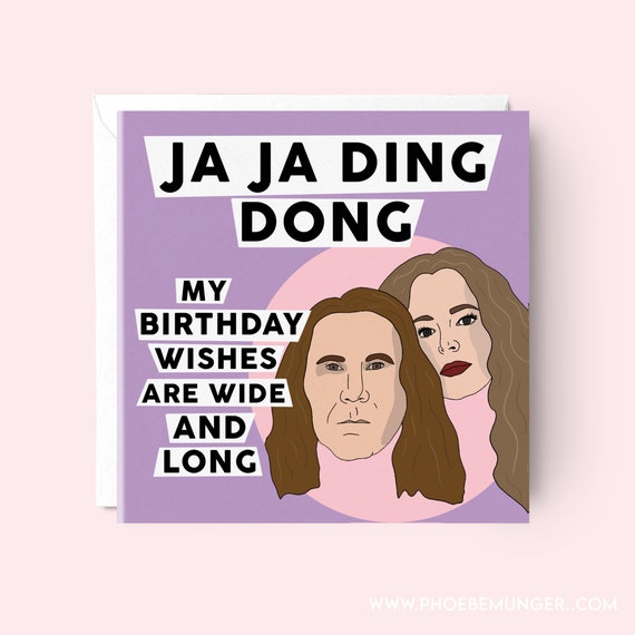 Eurovision Birthday Card Jaja Ding Dong Birthday Card Will Etsy