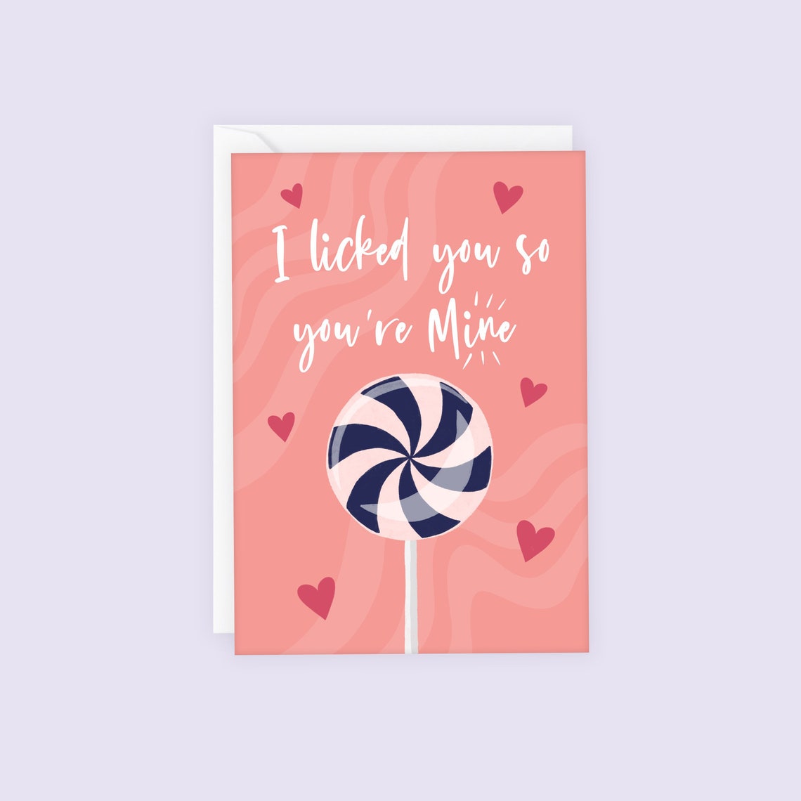 I Licked You So You're Mine Valentine's Day Card | Etsy