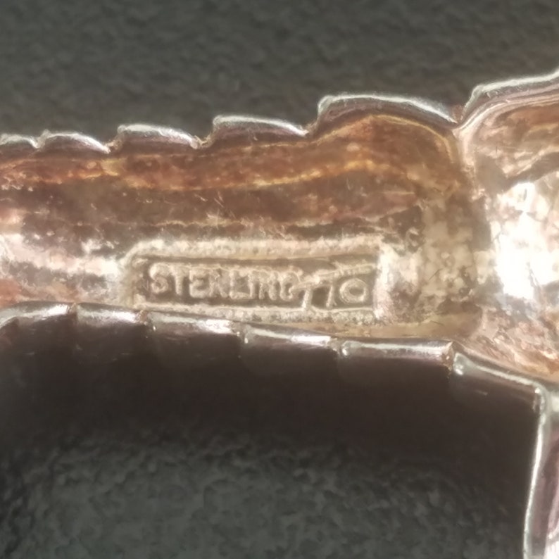Vintage Sterling Silver Lobster Pin Brooch