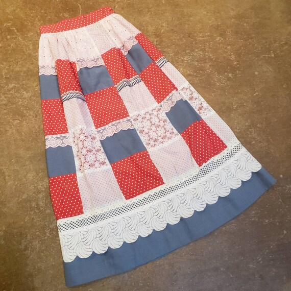 1970's Patchwork Maxi Skirt
