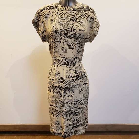 1990s Zebra Print Dress