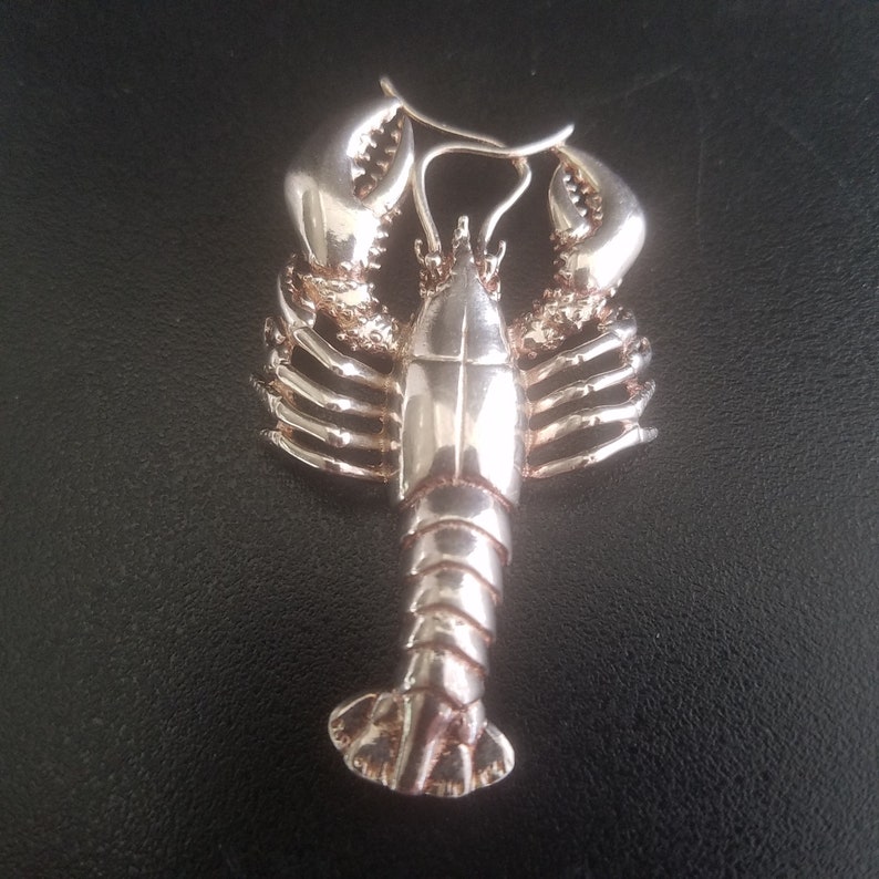 Vintage Sterling Silver Lobster Pin Brooch