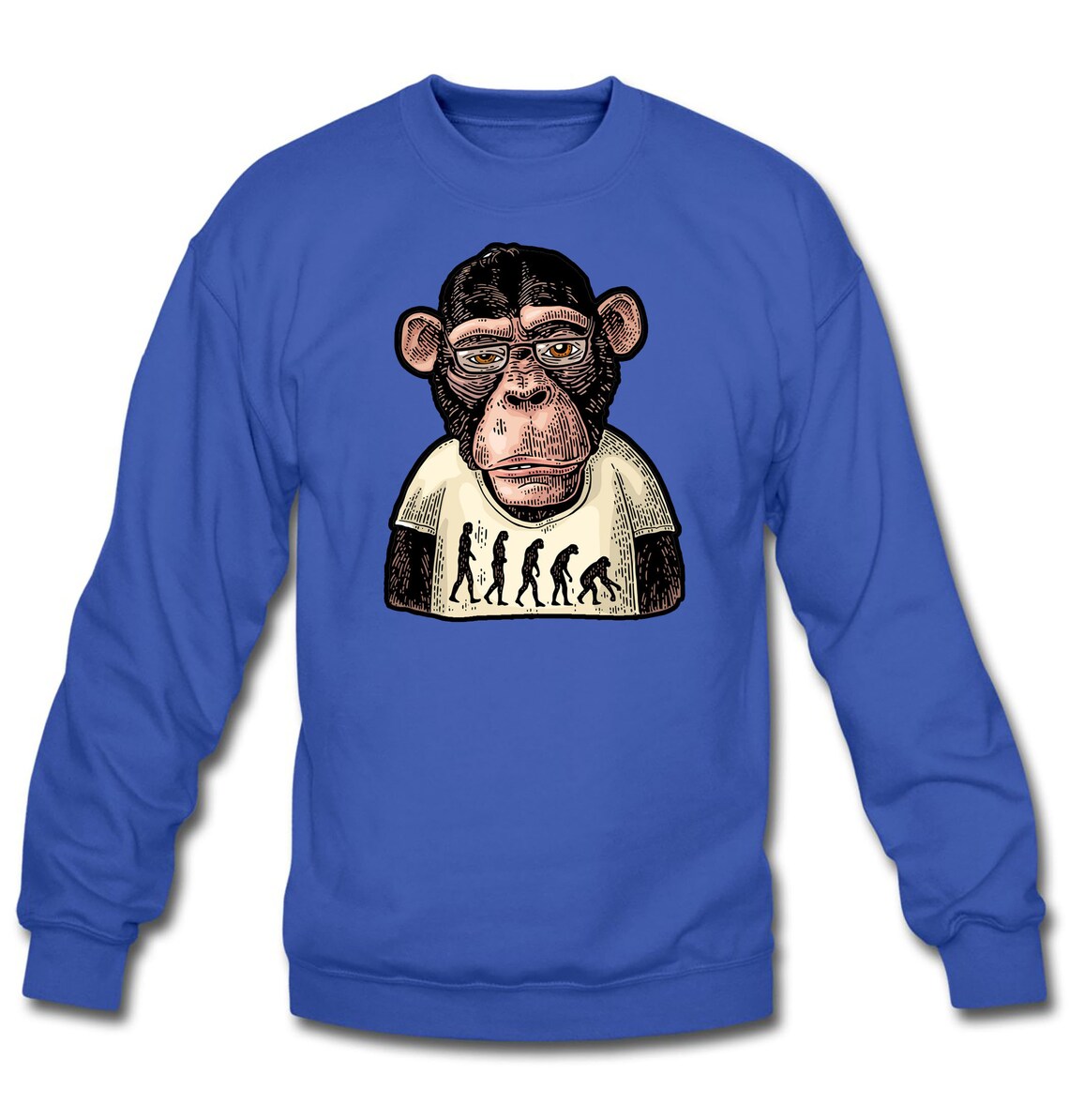 Monkeys dressed Crewneck Sweatshirt Etsy