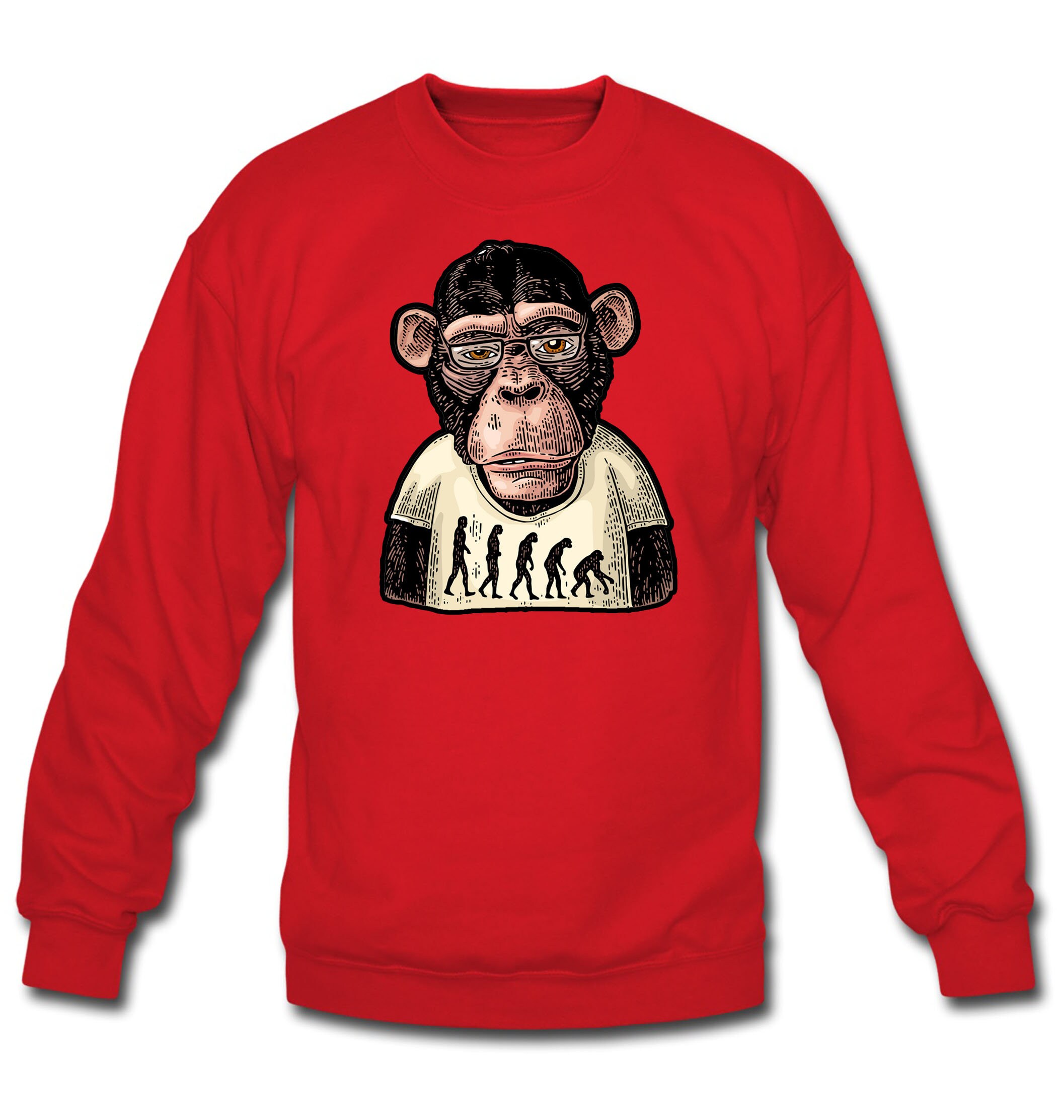 Monkeys dressed Crewneck Sweatshirt Etsy