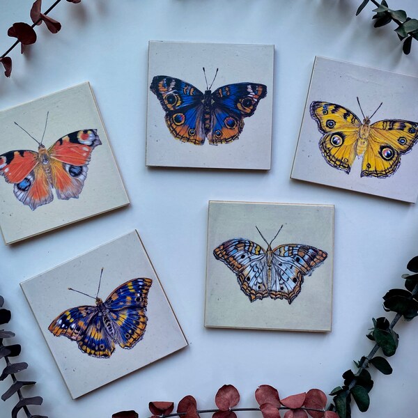 BUTTERFLY WOODEN COASTER main image 0