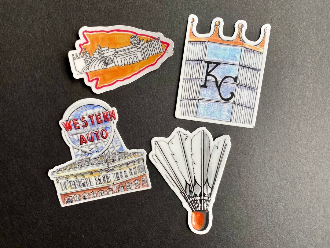Kansas City Stickers Royals Western Auto Chiefs Baseball Etsy UK