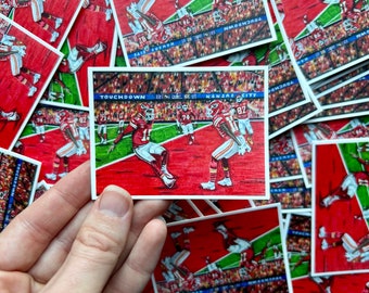 chiefs sticker, mahomes, kelce swift, sticker, kansas city chiefs, waterproof, for laptop for car, for kindle, kc chiefs, kc art, football