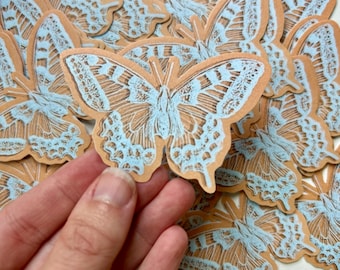 yellow butterfly sticker, cottage core sticker, insect sticker, bug sticker, waterproof, fade proof, for car, gift for outdoors, for her