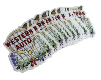 Western Auto sticker, western auto sign, famous kc art, Kansas City souvenir, Kc landmarks, gift for mom, feminine art, magnet