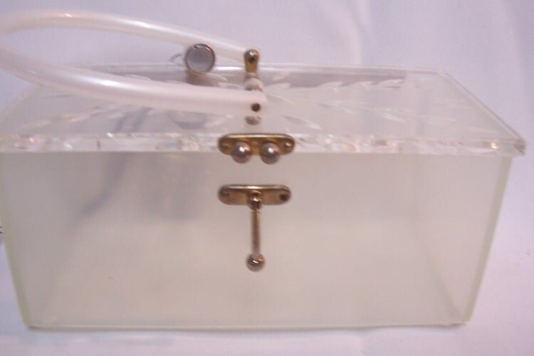 VINTAGE PURSE HANDBAG Box Transparent Clear Plastic Lucite Etsy