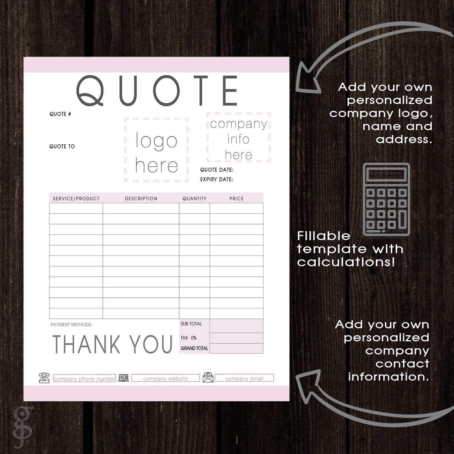 Quote Template Fillable Template Printable Quote Pink | Etsy