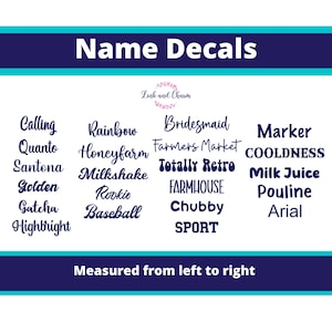 Name stickers, Waterproof Custom Vinyl Name Decals for Tumblers