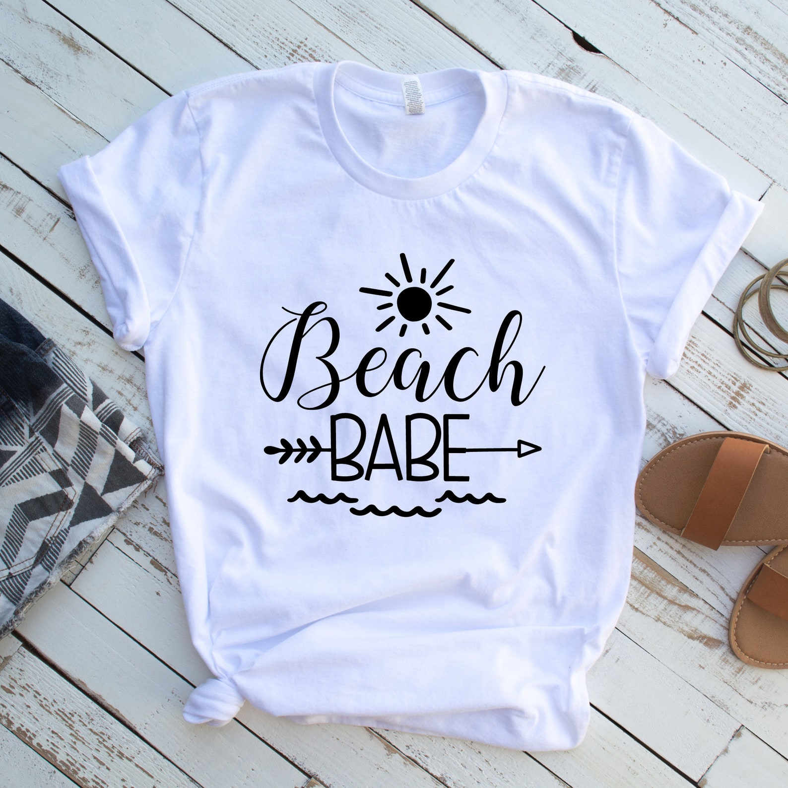 Beach Babe Womens TShirt Beach Tee Summer Shirt Vacation Etsy