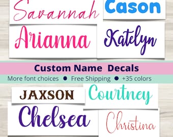 Name Decal, Name Sticker, Custom Stickers, Custom Name Sticker, Decals For Cars, Name Decals and Stickers, Teacher Gifts, Labels, Graduation