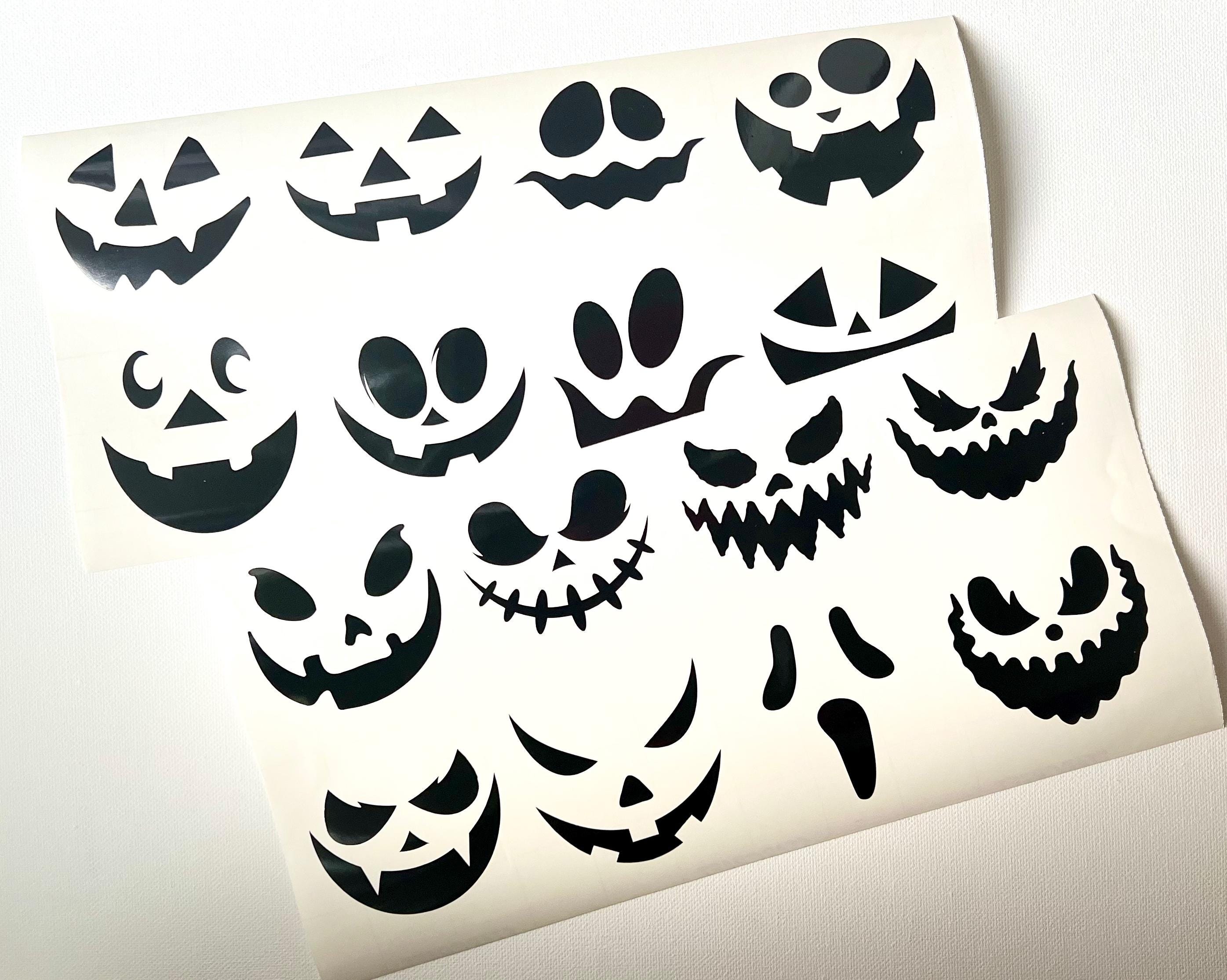 Halloween Pumpkin Face Decals: Jack O Lantern Stickers, Vinyl ...