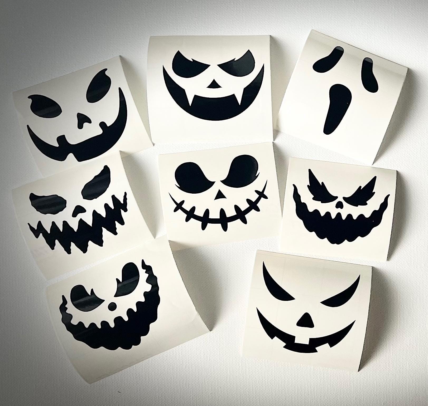 Halloween Pumpkin Face Decals: Jack O Lantern Stickers, Vinyl ...