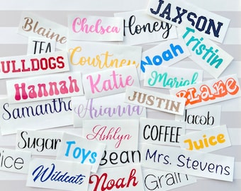 Custom Name Decals, Name Stickers