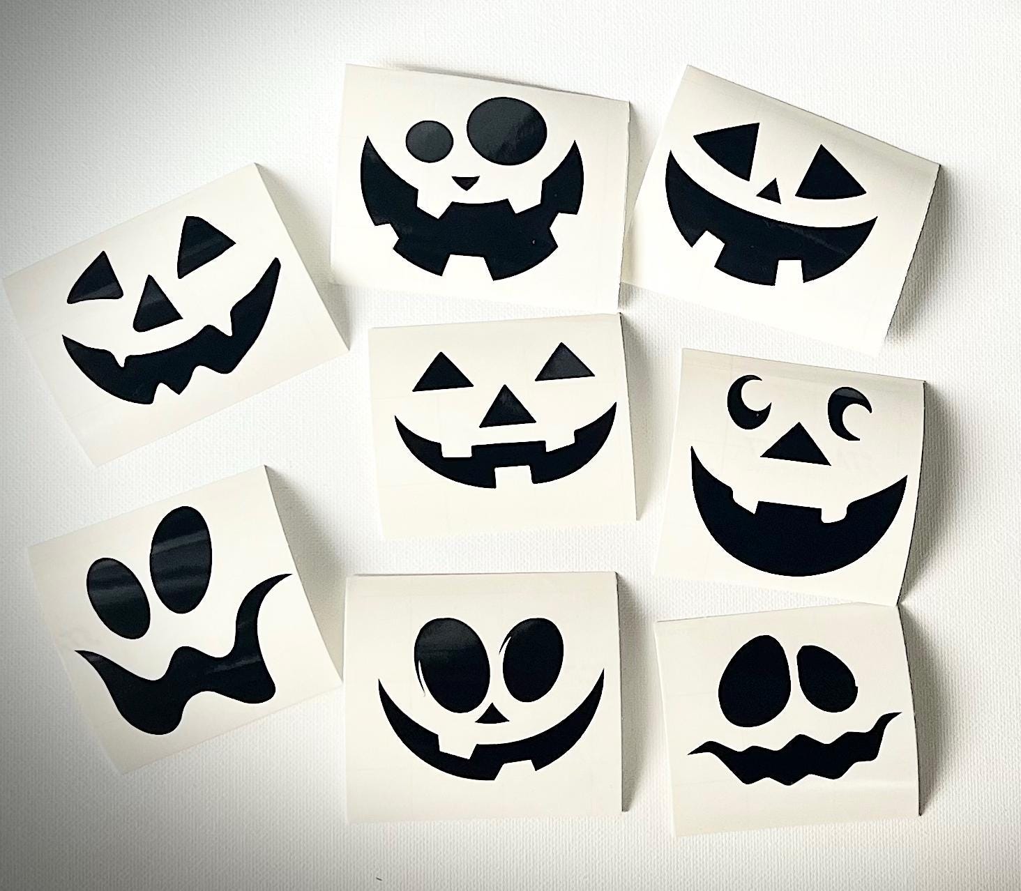 Halloween Pumpkin Face Decals: Jack O Lantern Stickers, Vinyl ...